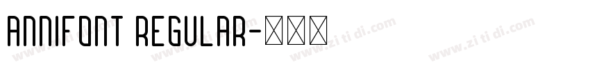 Annifont Regular字体转换